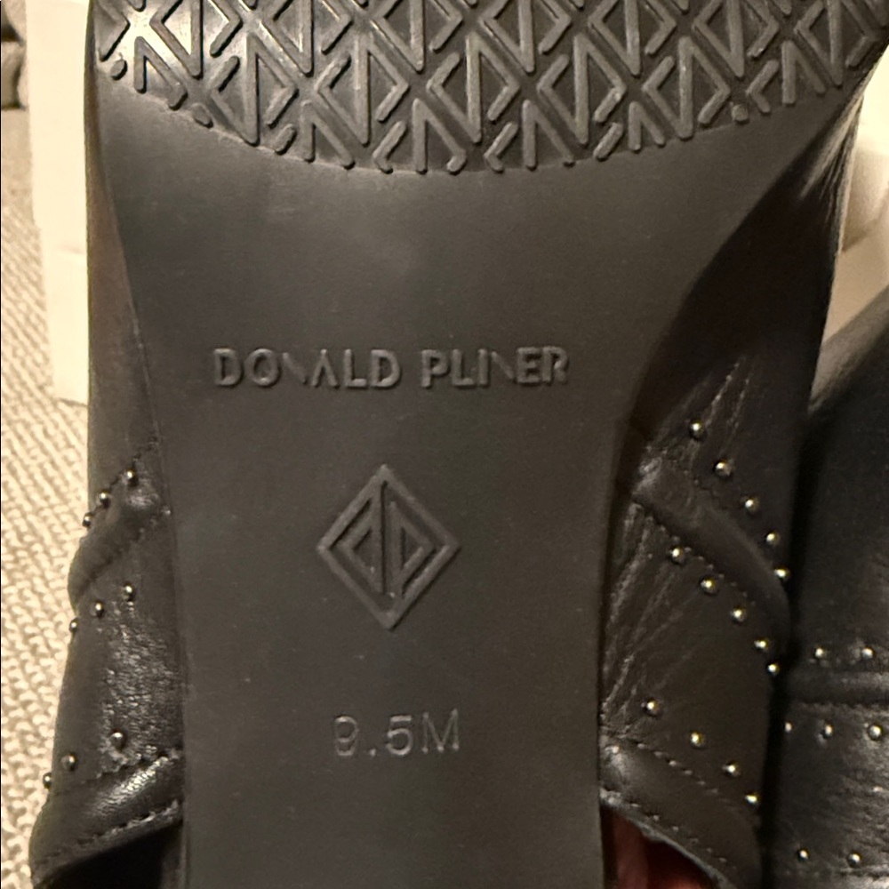 Donald J. Pliner Penny Black Peep-Toe Heels - Picture 6 of 7